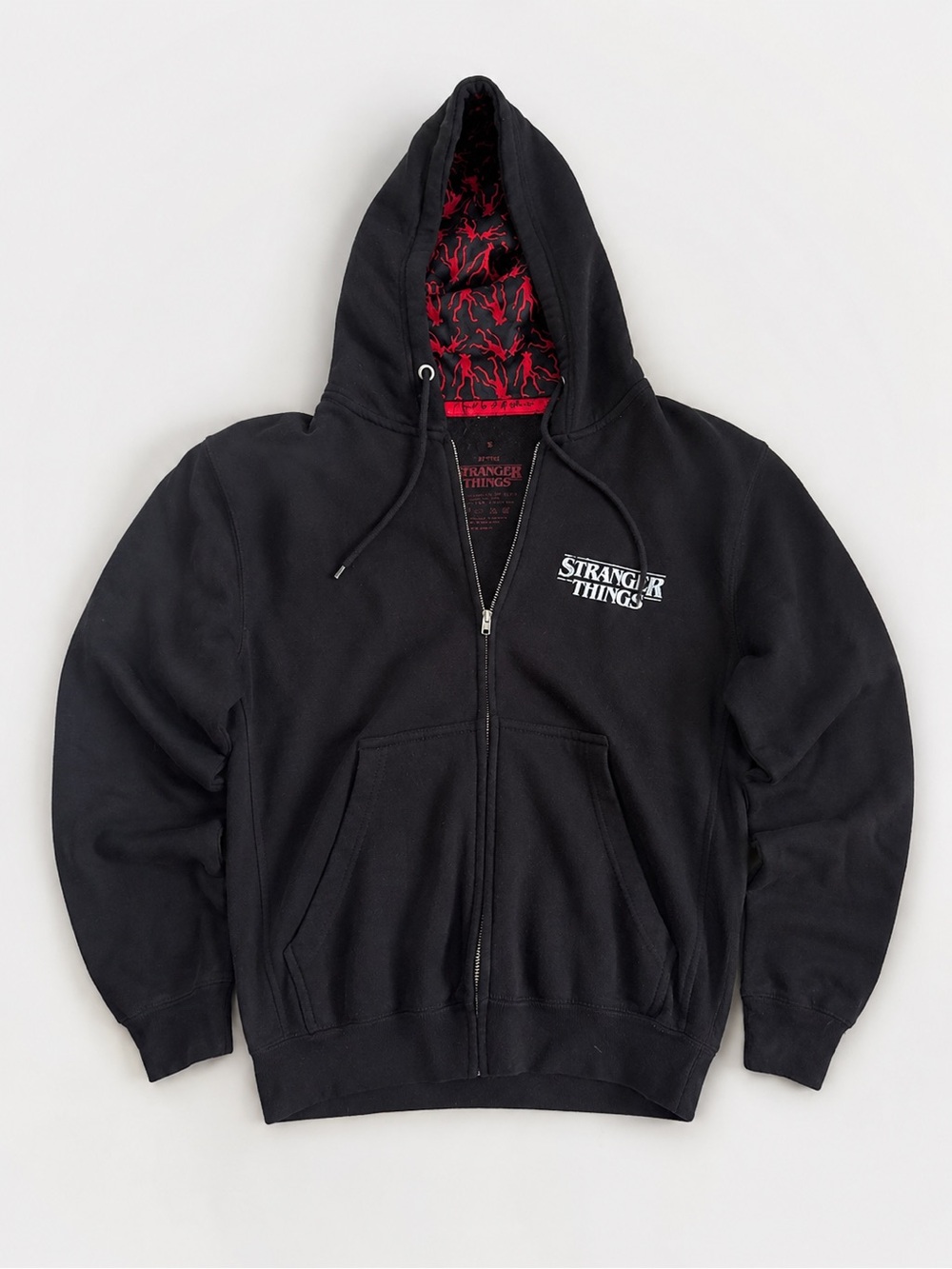 Stranger Things Black Zip-Up Hoodie